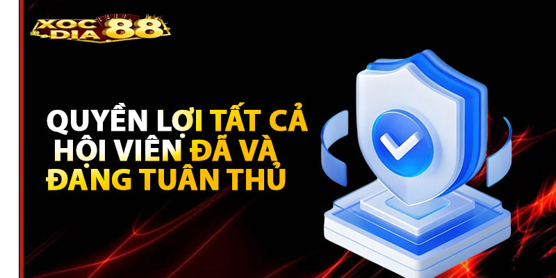 Quyền lợi tất cả hội viên đang tuân thủ chính sách bảo mật